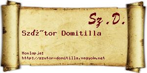 Szútor Domitilla névjegykártya
